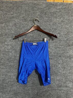 Perfection Bike Shorts Womens Small Blue Lightweight Stretch Nylon Spandex